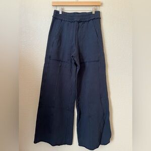 ME+EM Navy Wide Leg Heavy Cotton Sweatpants 4